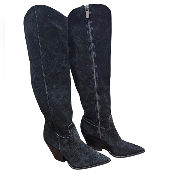 Vince Camuto Knee High  Suede  Boots  Black NWOT. Size 5 - Picture 4 of 10